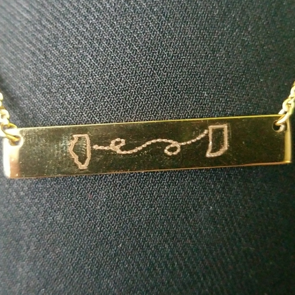 Indiana Illinois Bar necklace
