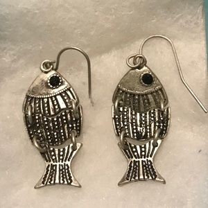 Fish Dangle Earrings EUC