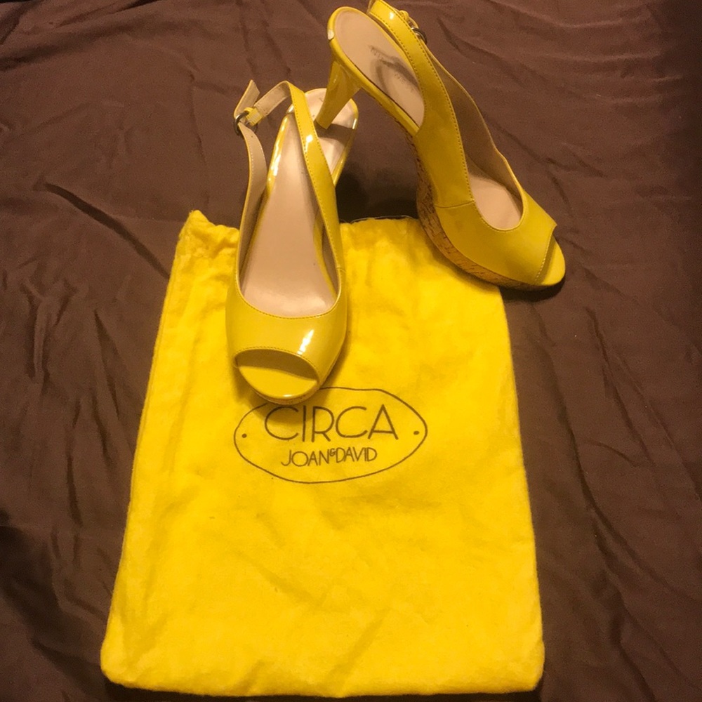 Nine West yellow heels