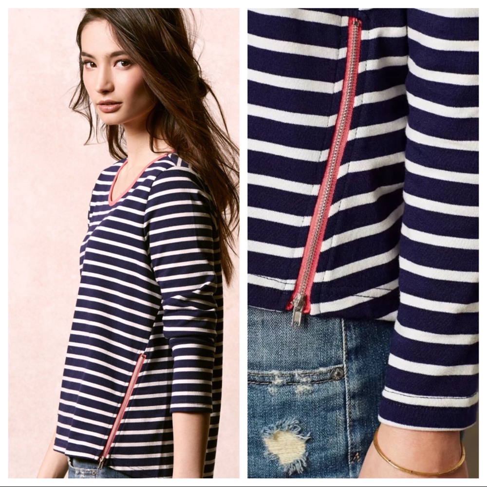 Stripezip Tee by Lili’s Closet