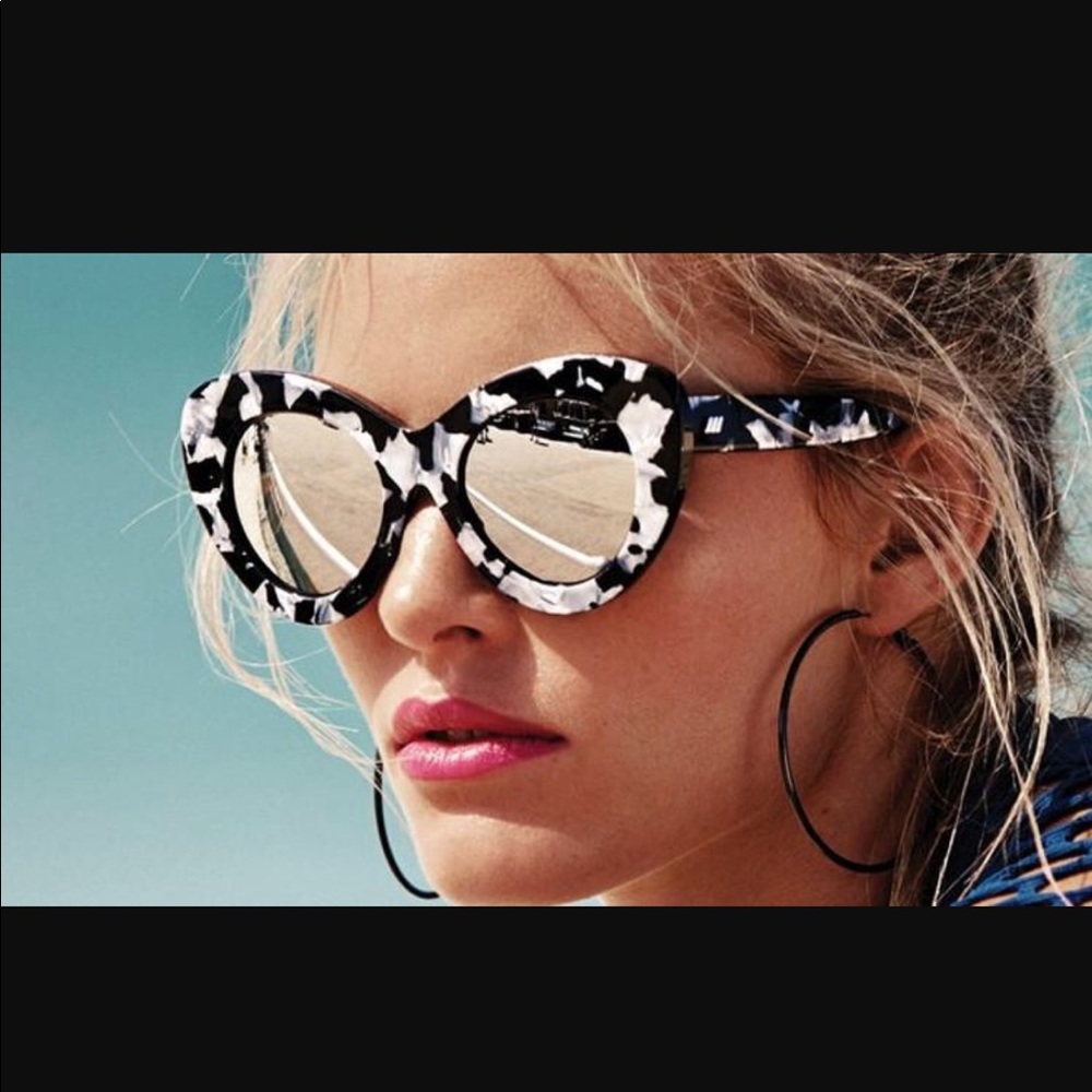 Le Specs GoGoGo Black Marble Oversized Sunglasses