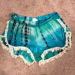 Tie dye shorts