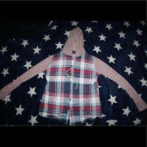 Rue 21 flannel hoodie