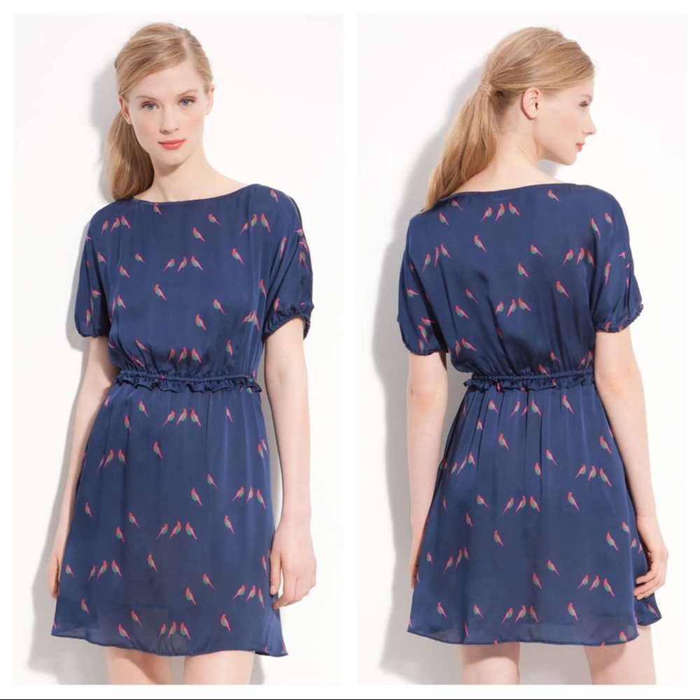 Marc by Marc Jacobs “Finch Charm” Print Silk Dress