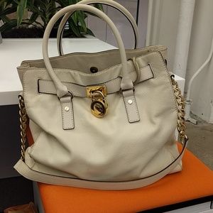 Michael Kors White Hamilton Bag