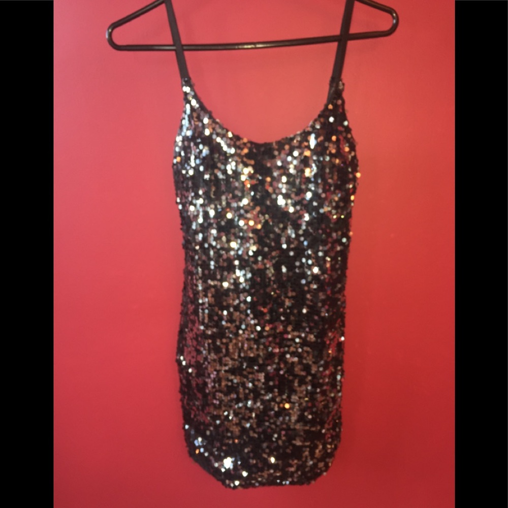 Black & Silver Sequence Dress