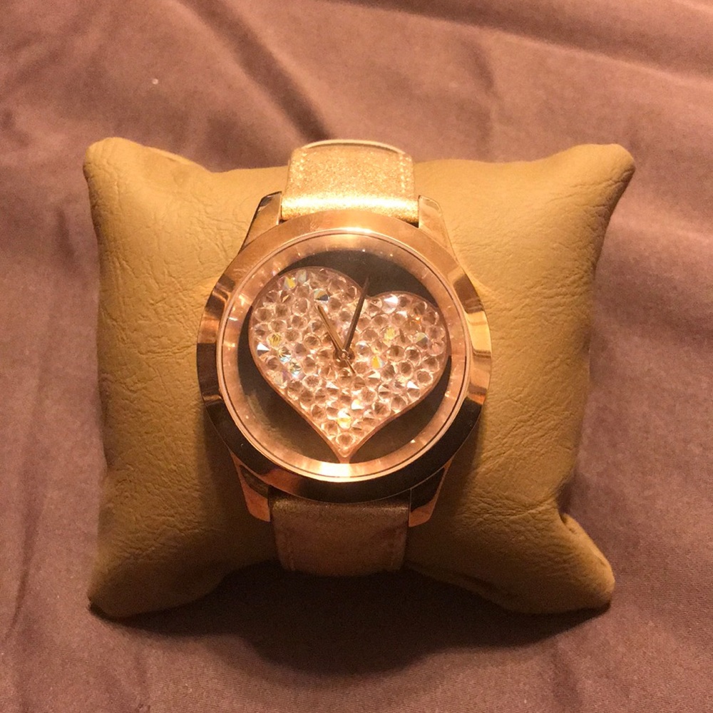 Rose gold Guess watch