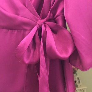 Alex evenings fuchsia 100% polyester blouse.