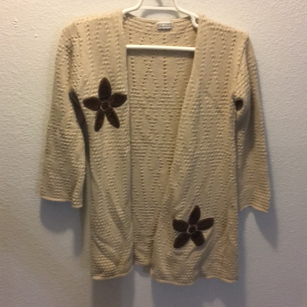 Tan knit cardigan