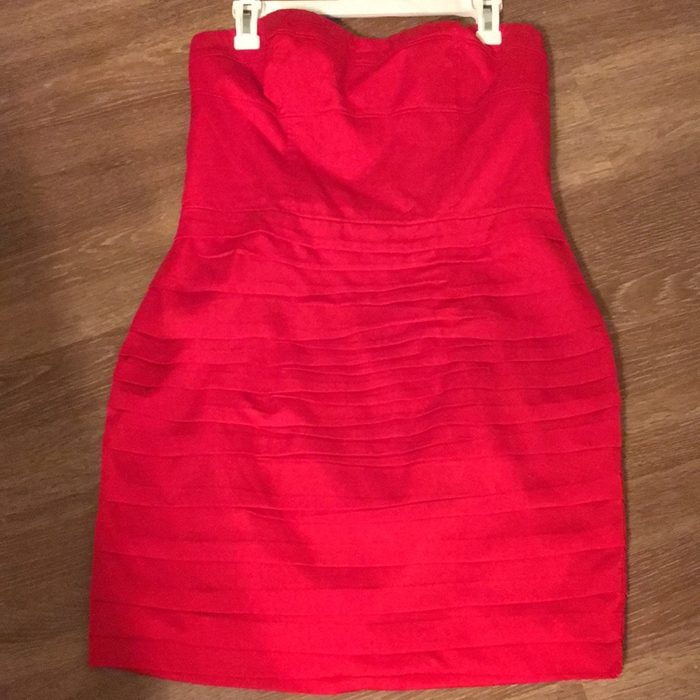 Sheer express red dress