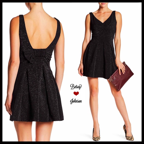 Bow Back Black Dress