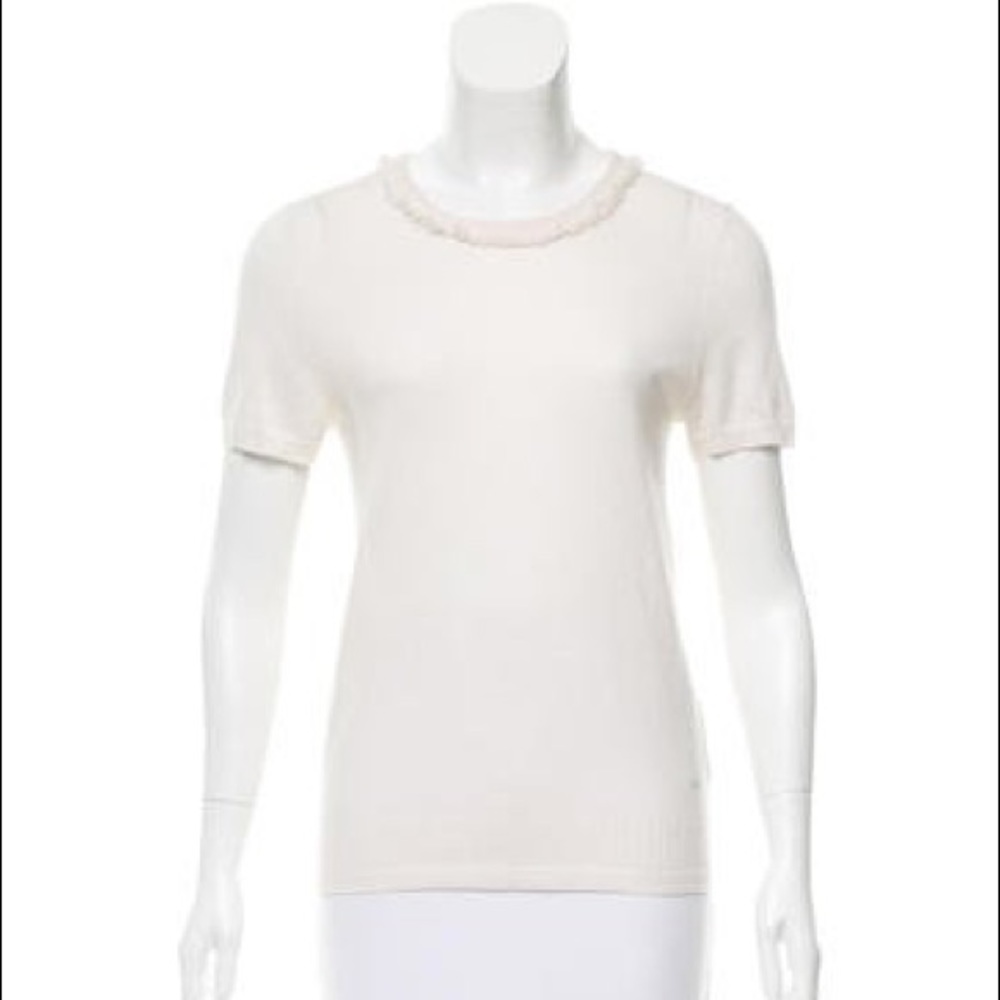 CLEARANCE Tory Burch Cashmere Ruffle Sweater
