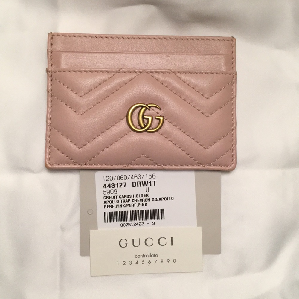 Gucci Marmont Chevron card case 🎁SALE