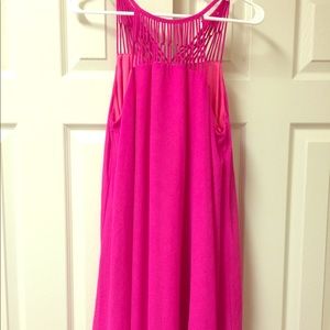Super cute, vibrant, bright pink dress!