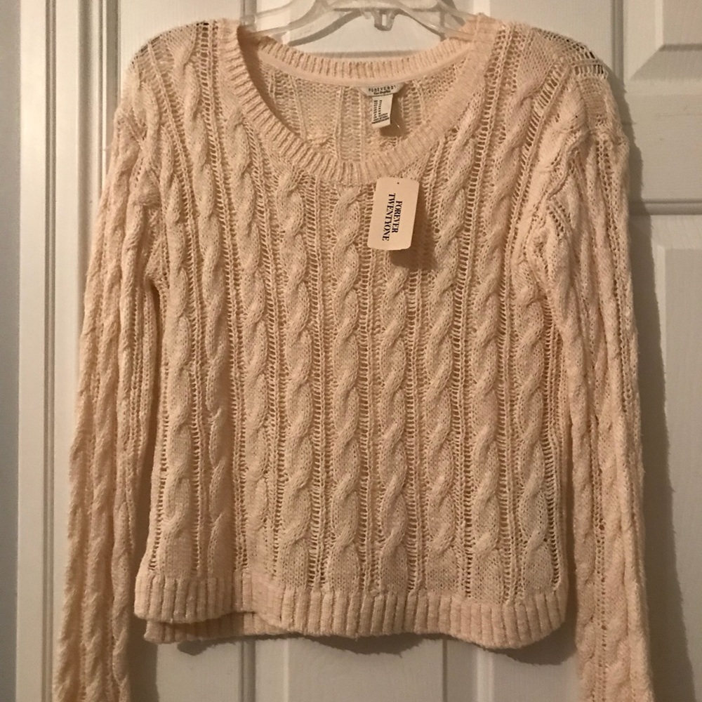 F21 Cream Sweater