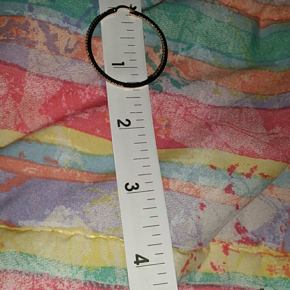 Diamond, rose gold, hoop earrings