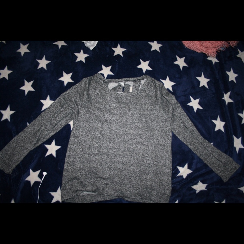Grey long sleeve with a crosse backs