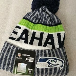 Seahawks beanie knit winter hat