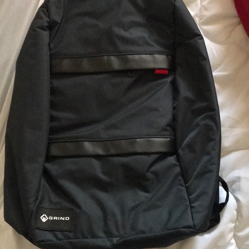 a backpack with three pockets