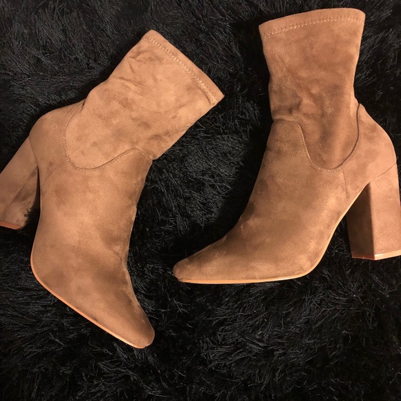 Lola Shoes - $35 TODAY ONLY! Tan Sock Booties!