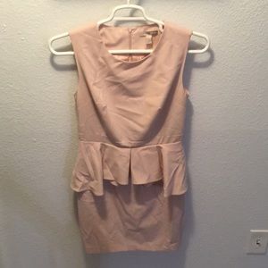 Blush peplum dress