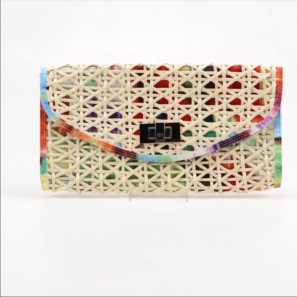Ted Baker oversized colorful clutch