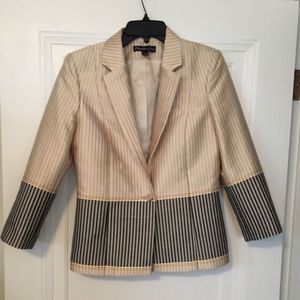 Elizabeth & James Ivory Black Woven Blazer Jacket