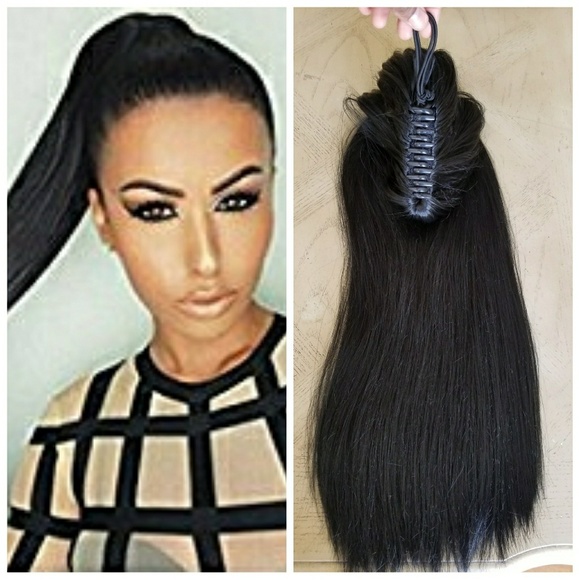 Black Drawstring Ponytail