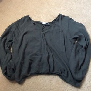 Tilly's Tops - Dark green/brown blouse Tilly's Tops - Dark green/brown blouse
