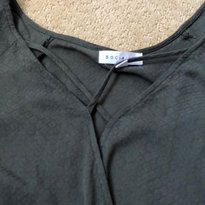 Tilly's Tops - Dark green/brown blouse Tilly's Tops - Dark green/brown blouse