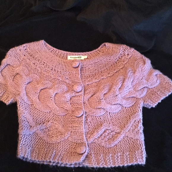 Cropped short sleeve sweater - Picture 4 of 4