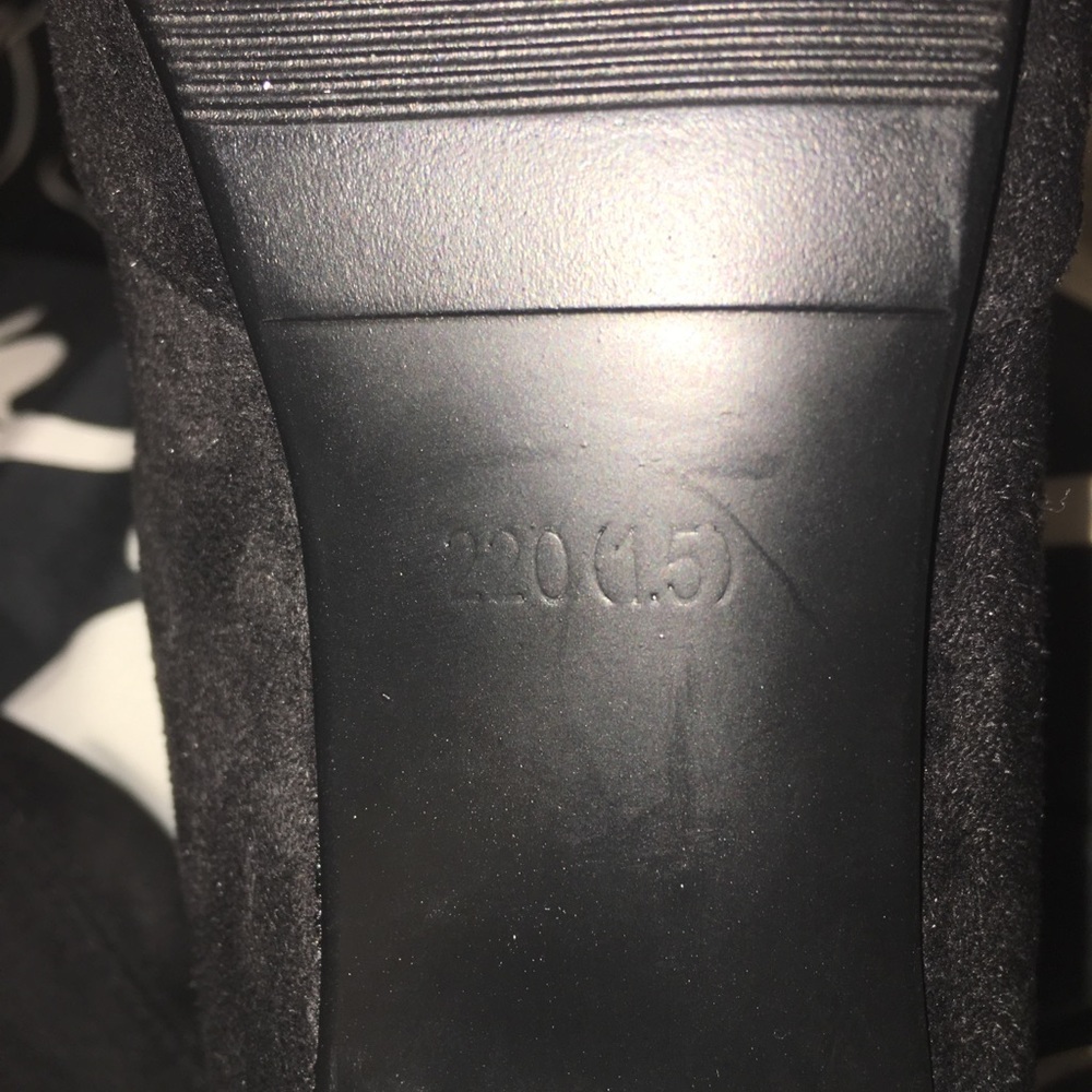 black over the knee suede heel boots - Picture 2 of 4