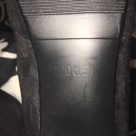 black over the knee suede heel boots - Picture 2 of 4