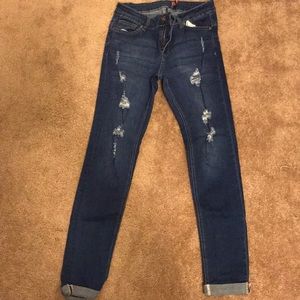 Distressed jeans