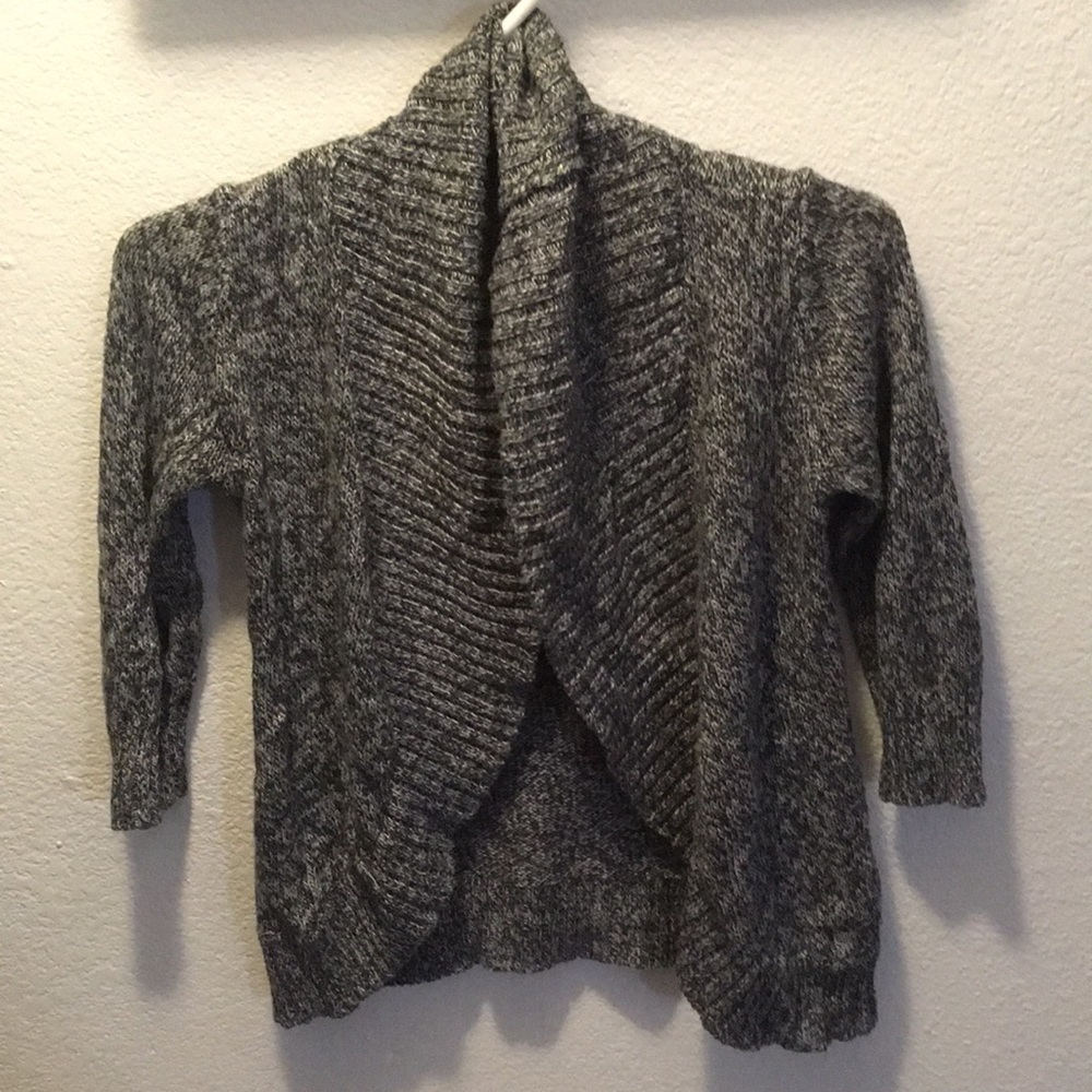 Gray knit cardigan