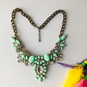 Brand new Aqua mint statement necklace