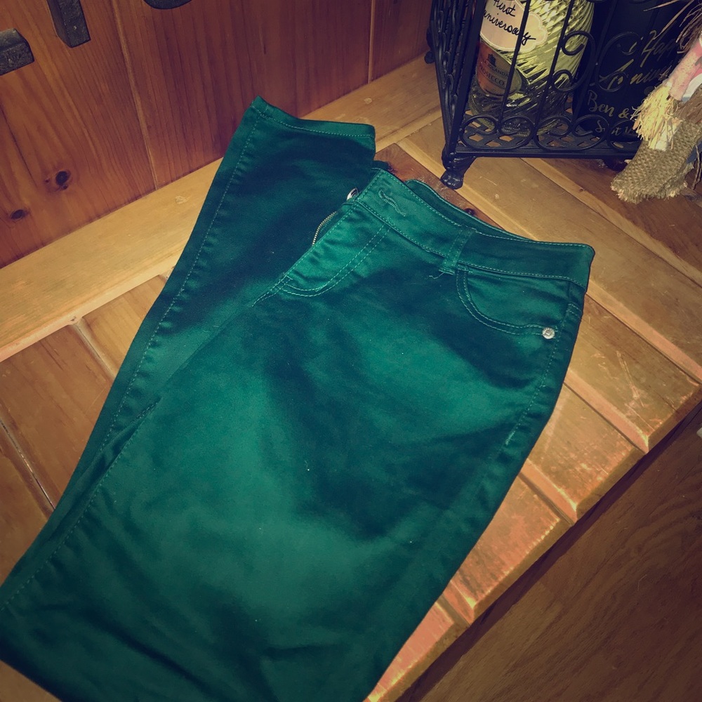 Hunter green skinny pants