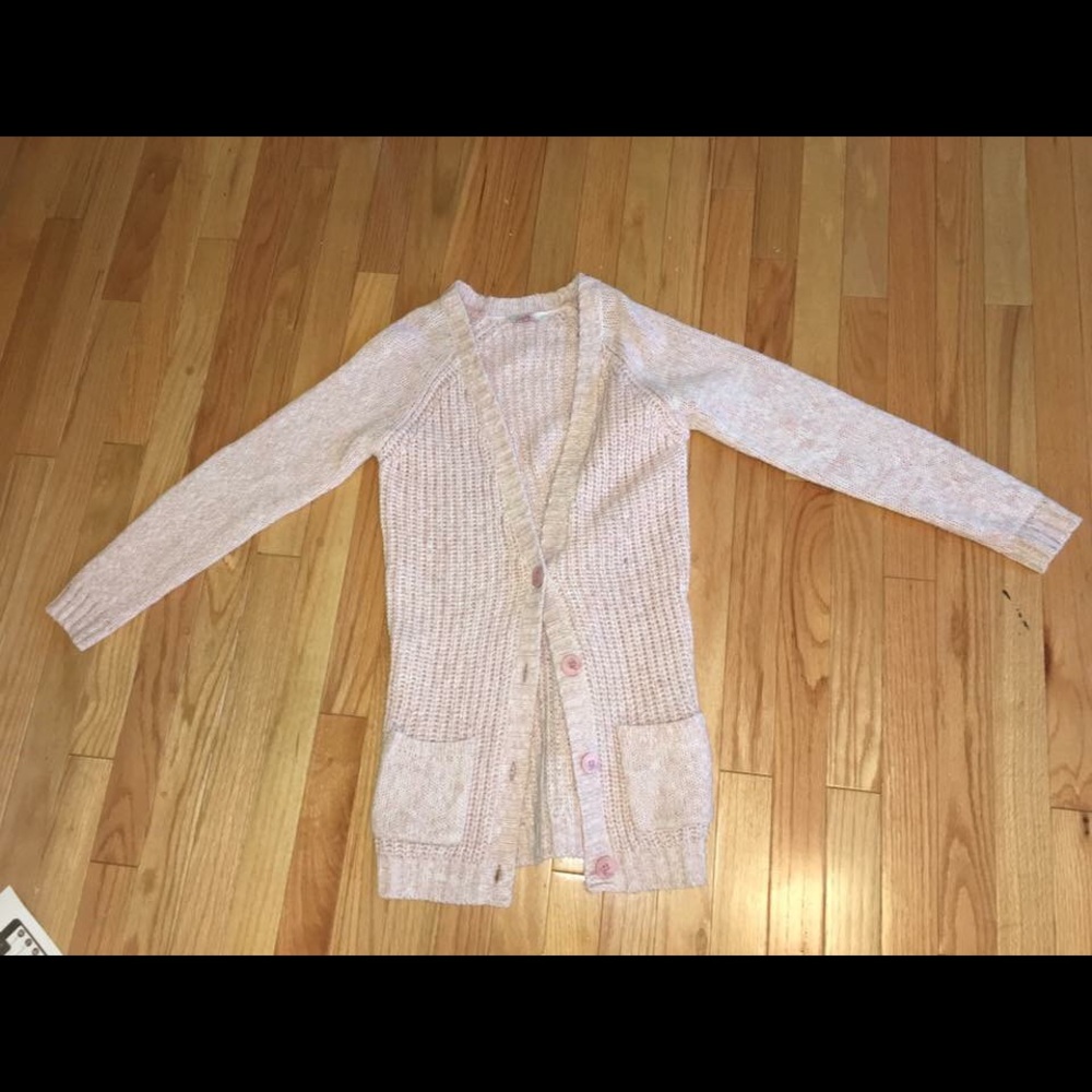 Baby pink thick cardigan