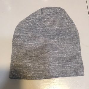 Gray sparkly beanie
