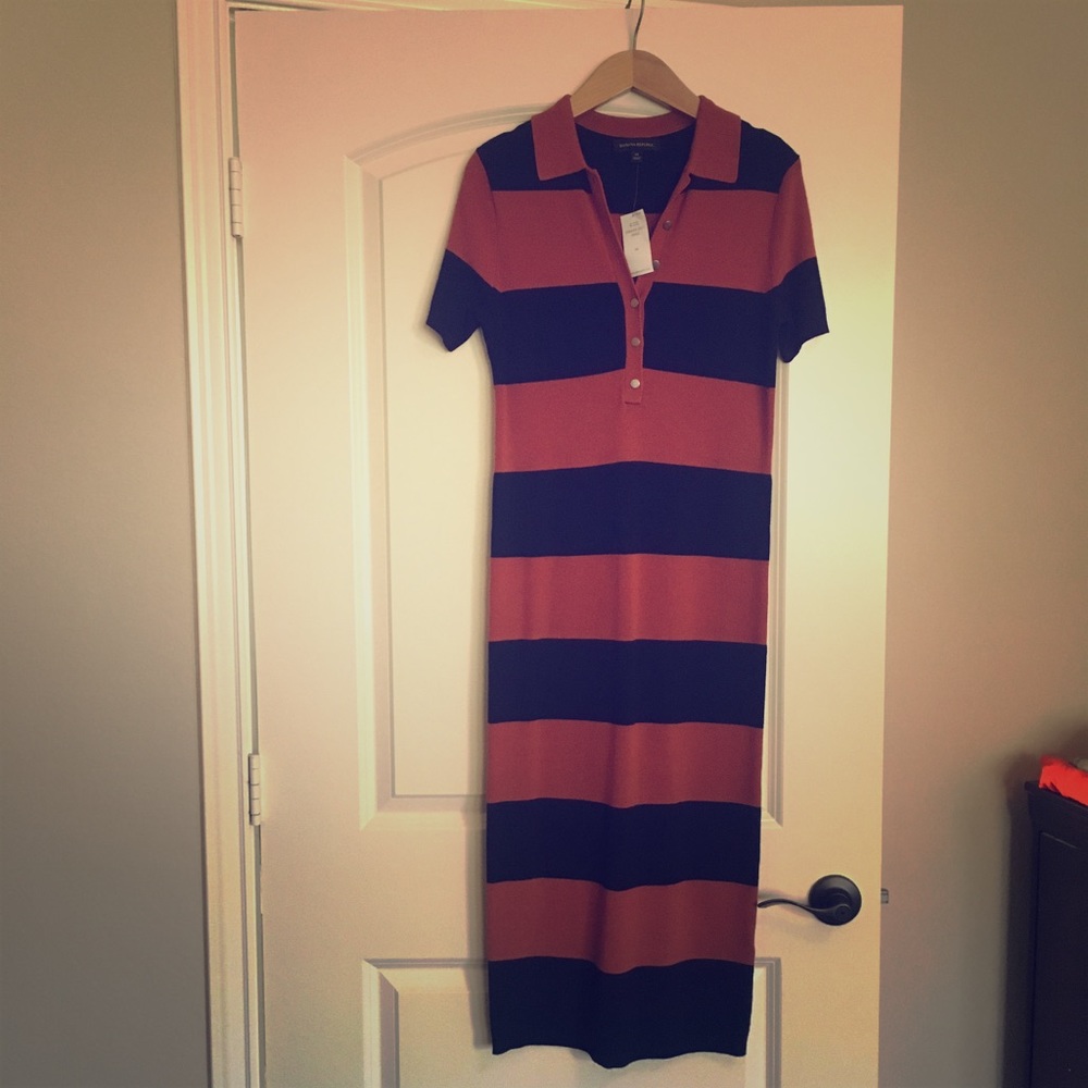 Striped polo dress