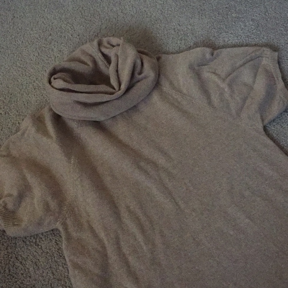 BCBG cashmere blend cowl neck short sleeve dress