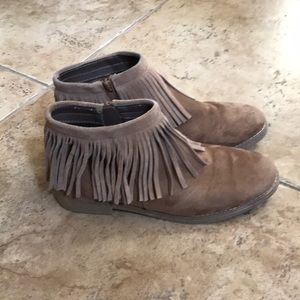 Mossimo Supply Co suede fringe booties