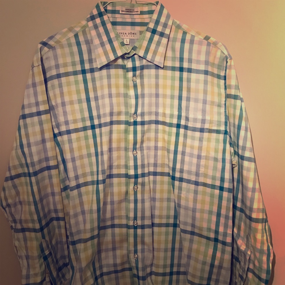 Linea Dome Checkered Button Down Shirt