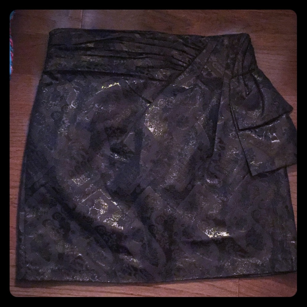 Zara shiny bronze and brown skirt