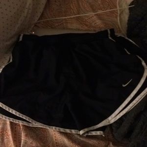 Black and white Nike Dri-Fit shorts
