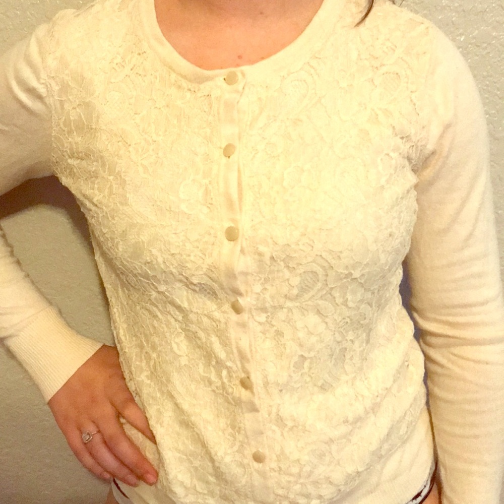 Nude colored cardigan