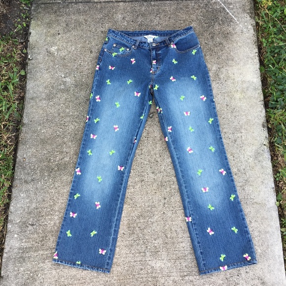 lilly pulitzer embroidered jeans