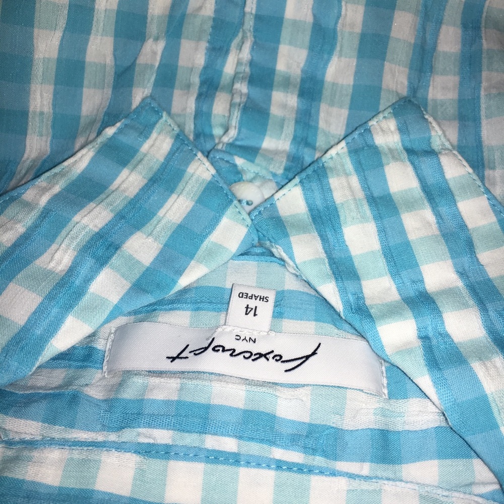 Blue button down shirt