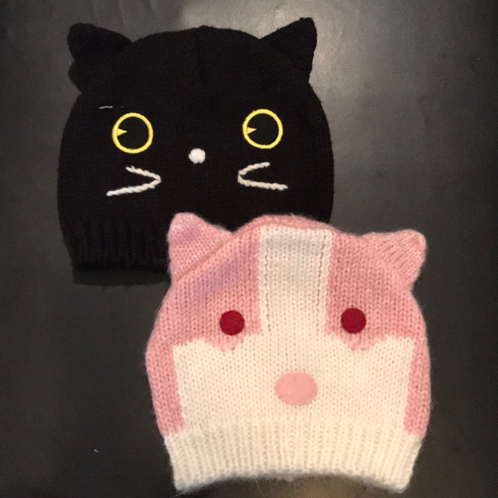 Cute animal beanies for kids.