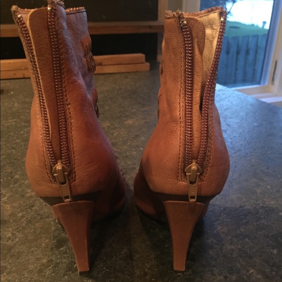 Sam edelman peep toe booties -sz 7.5 - Picture 3 of 5